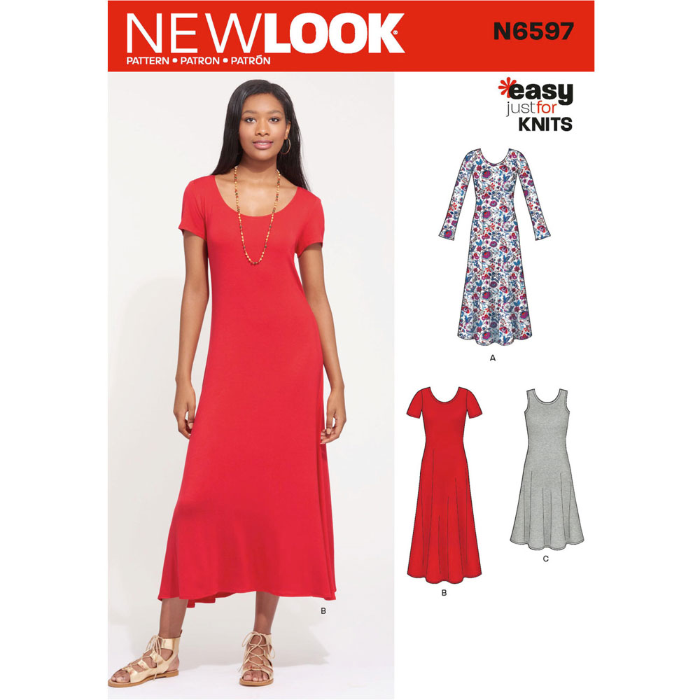 N6572, New Look Sewing Pattern Misses' Jumper Dress