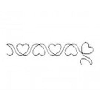 Stencil - Scrolling Hearts Border - 2.5in