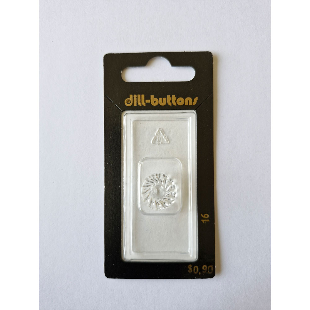 Button - 0016 - 14 mm - Clear - by Dill Buttons of America