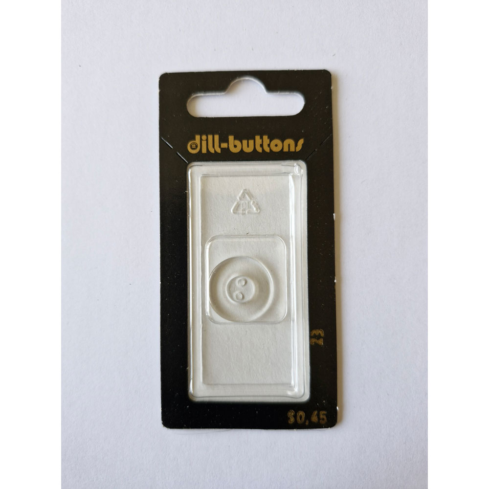 Button - 0023 - 18 mm - Clear - by Dill Buttons of America
