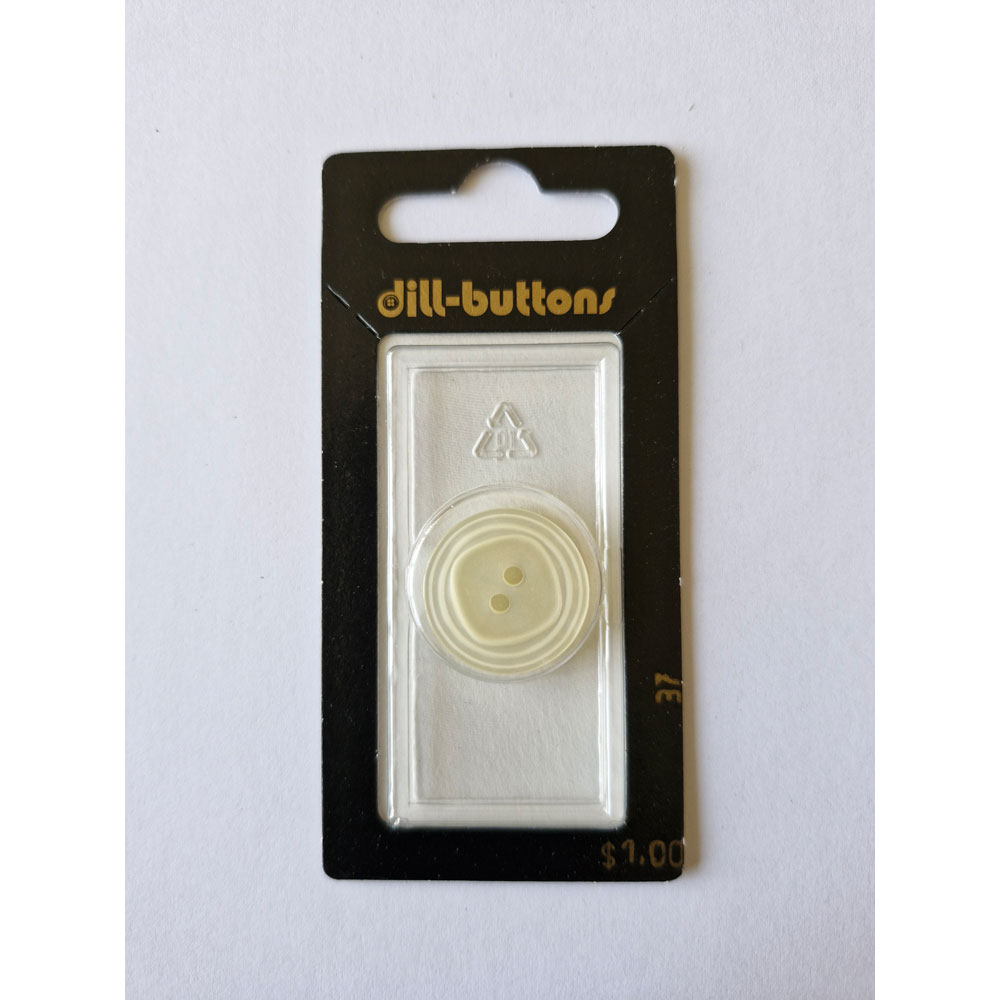 Button - 0037 - 20 mm - White - by Dill Buttons of America