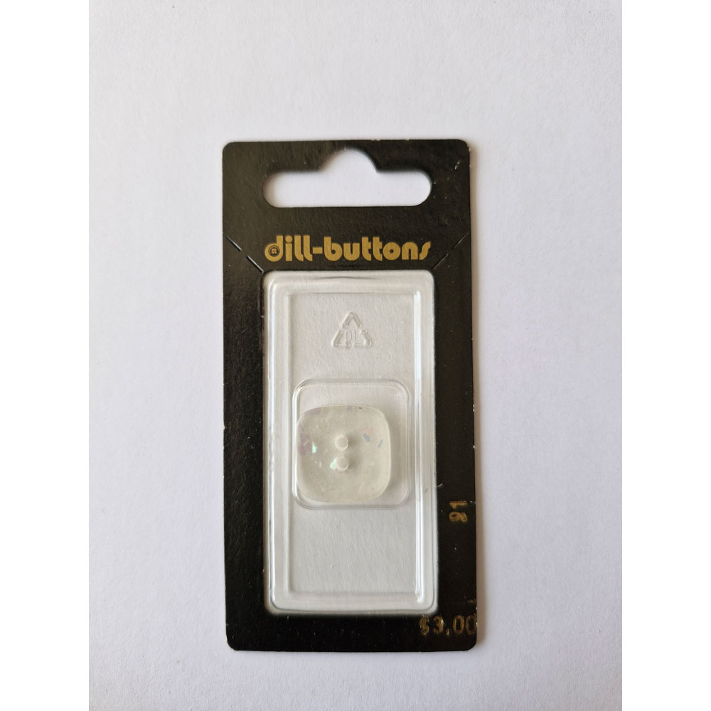 Button - 0091 - 20 mm - White - by Dill Buttons of America