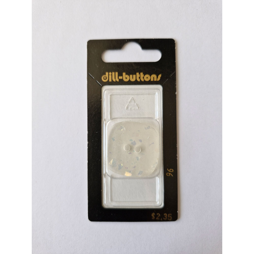 Button - 0096 - 30 mm - White - by Dill Buttons of America