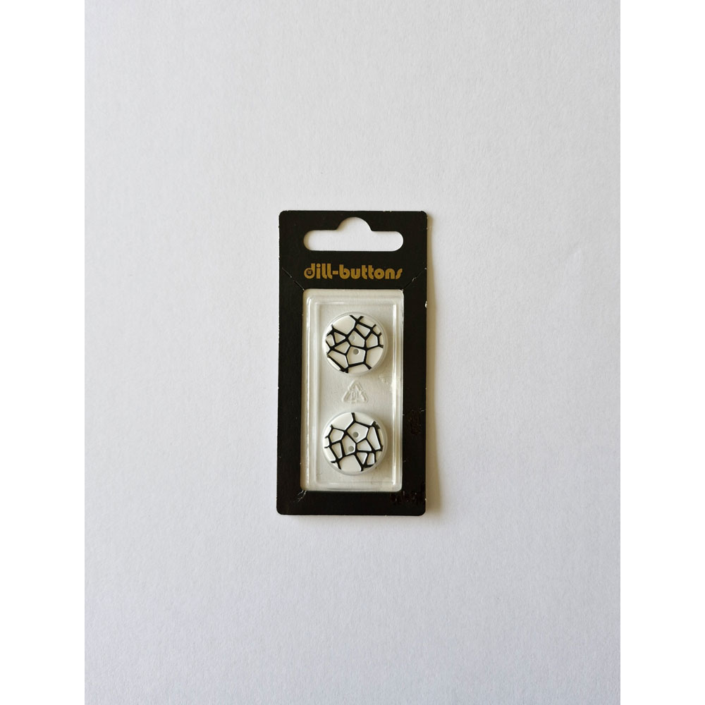 Button - 0097 - 18 mm - White - by Dill Buttons of America