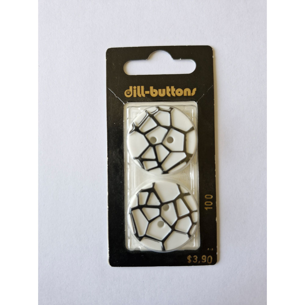 Button - 0100 - 28 mm - White - by Dill Buttons of America