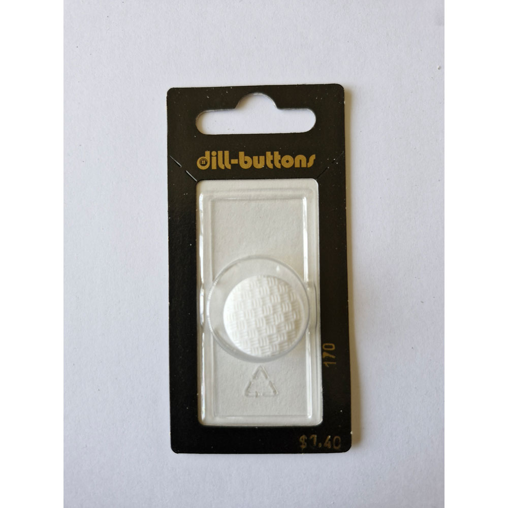 Button - 0170 - 20 mm - White - by Dill Buttons of America