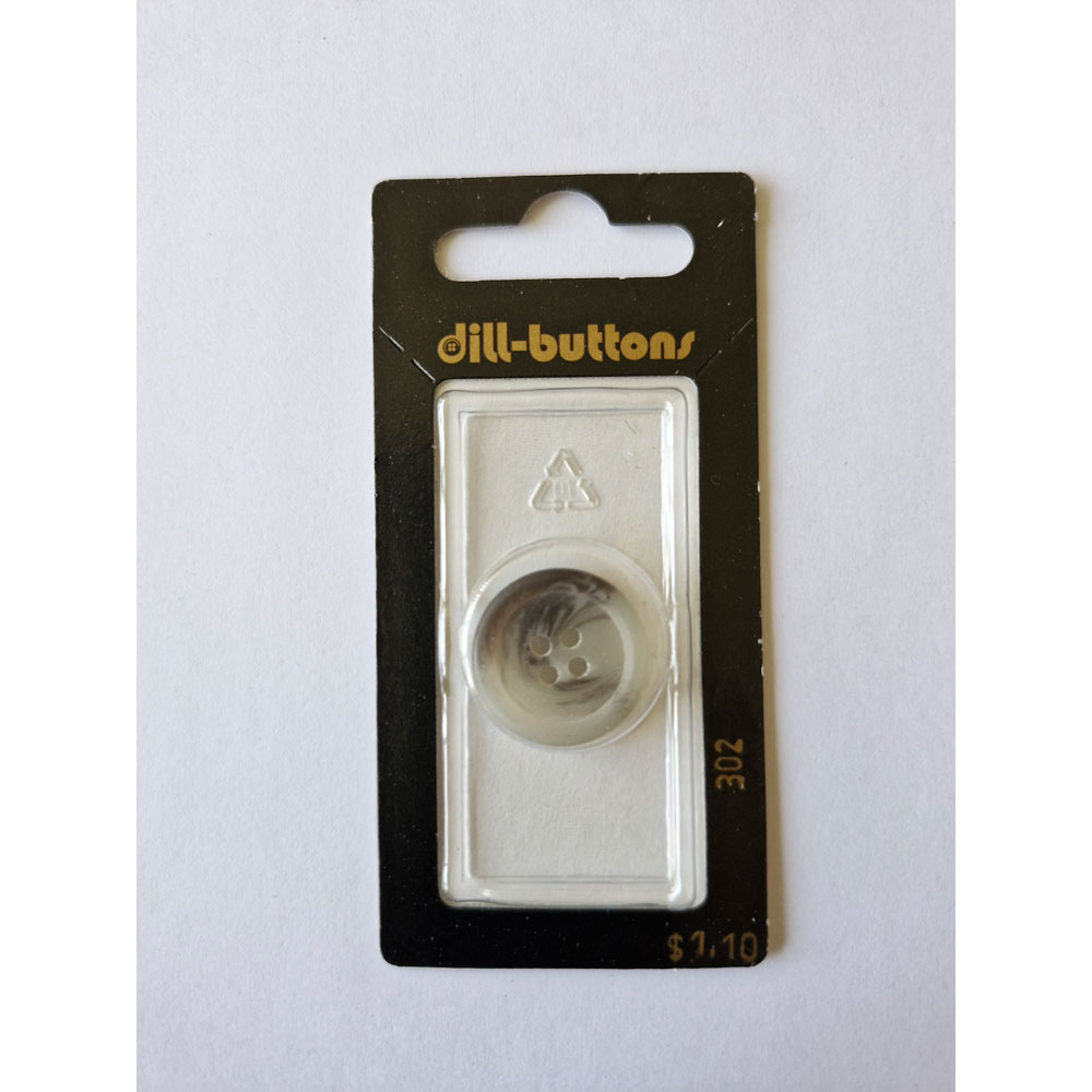 Button - 0302 - 20 mm - Grey - by Dill Buttons of America