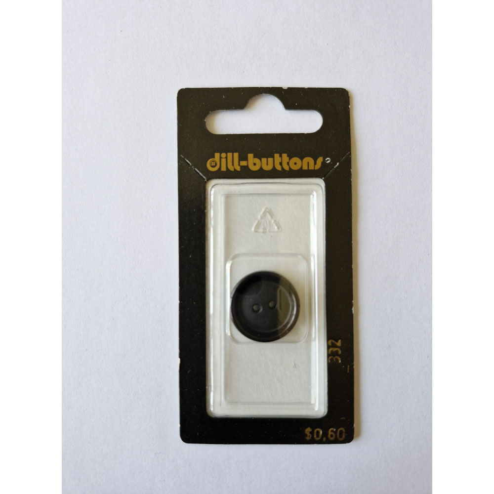 Button - 0332 - 18 mm - Black - by Dill Buttons of America