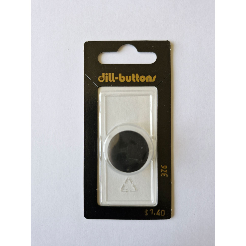 Button - 0376 - 20 mm - Black - by Dill Buttons of America