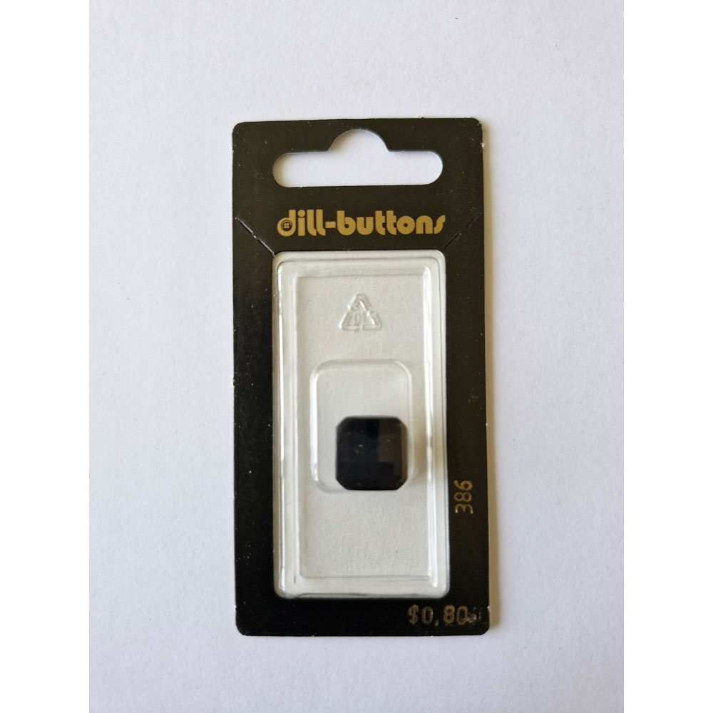 Button - 0386 - 15 mm - Black - by Dill Buttons of America