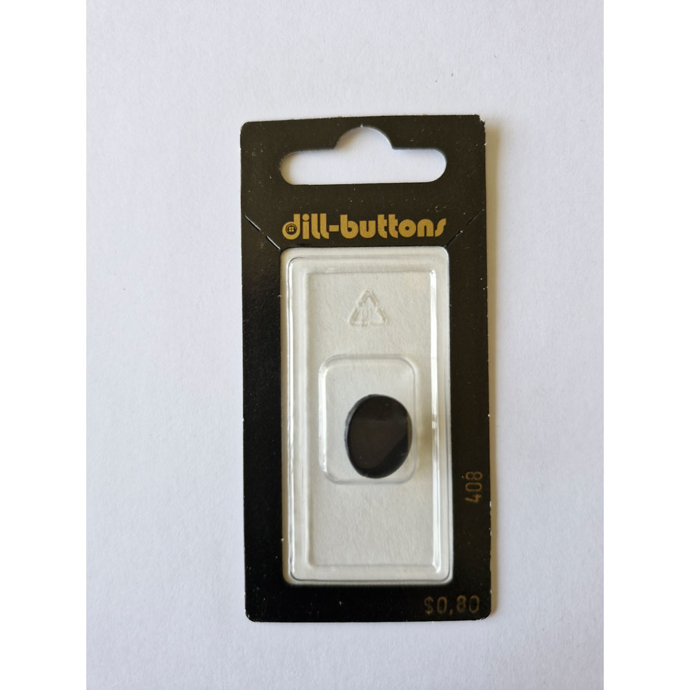 Button - 0408 - 15 mm - Black - by Dill Buttons of America
