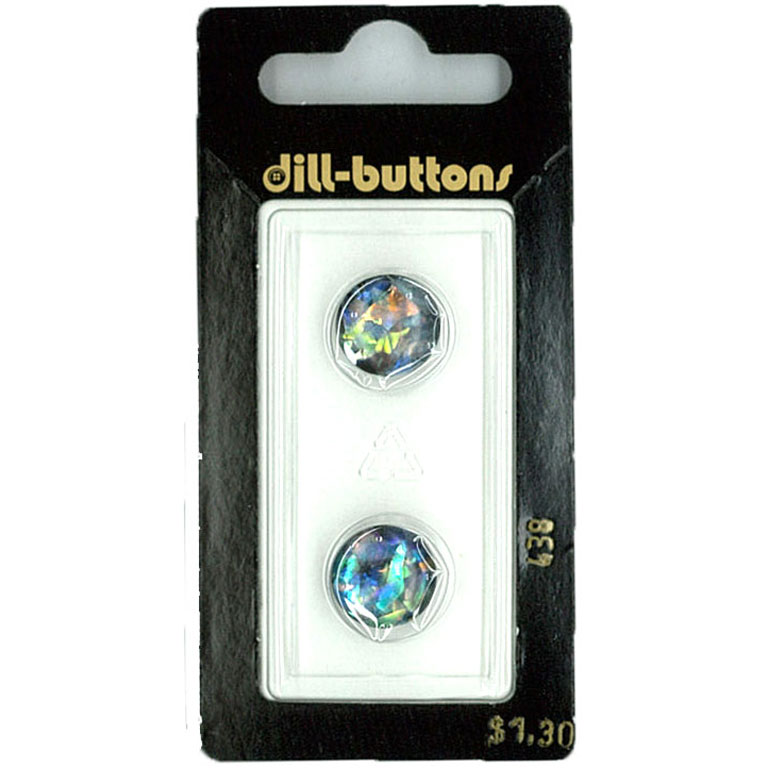 Button - 0438 - 13 mm - Black - by Dill Buttons of America