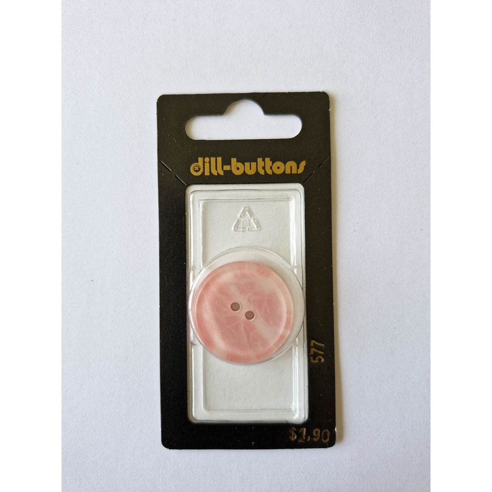 Button - 0577 - 25 mm - Pink - by Dill Buttons of America