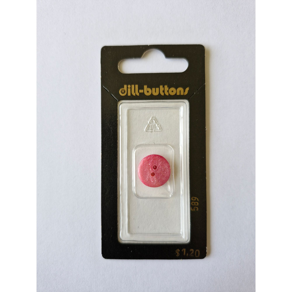Button - 0588 - 28 mm - Pink - by Dill Buttons of America