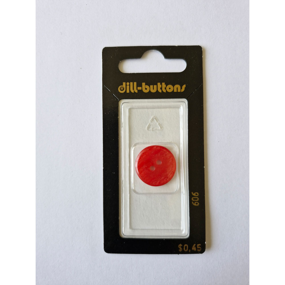 Button - 0606 - 18mm - Red - by Dill Buttons of America