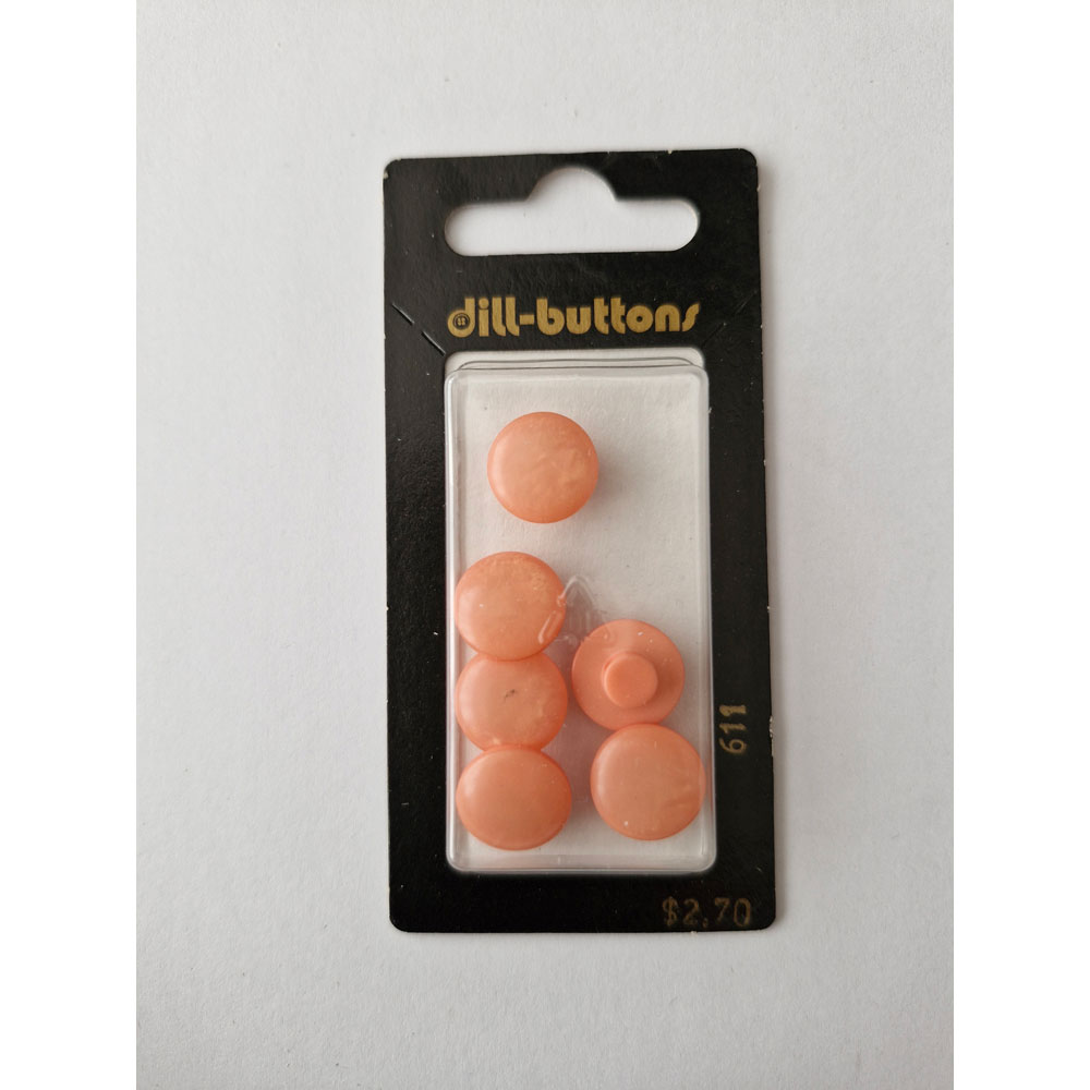 Button - 0611 - 13 mm - Pink - by Dill Buttons of America
