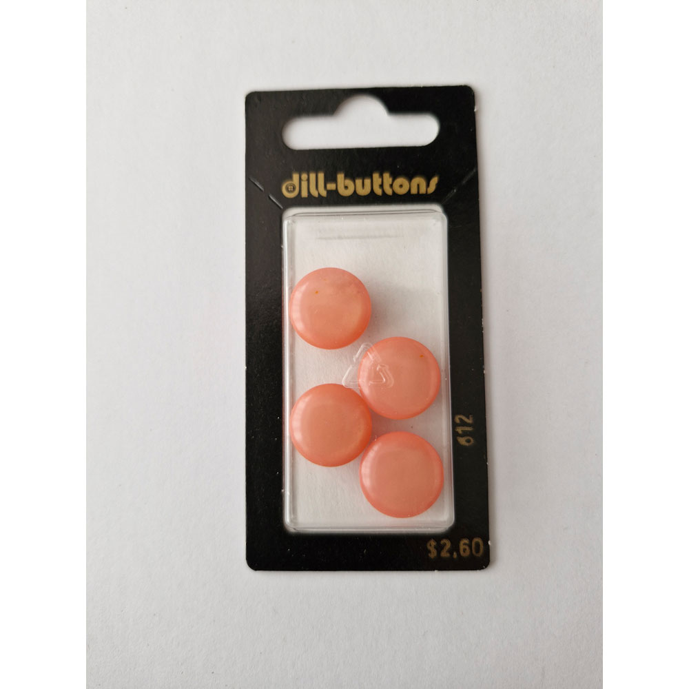 Button - 0612 - 15 mm - Pink - by Dill Buttons of America