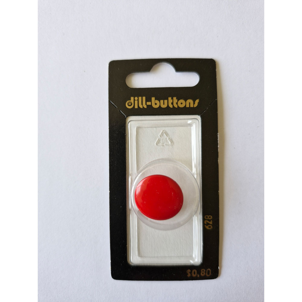 Button - 0628 - 20 mm - Red - by Dill Buttons of America