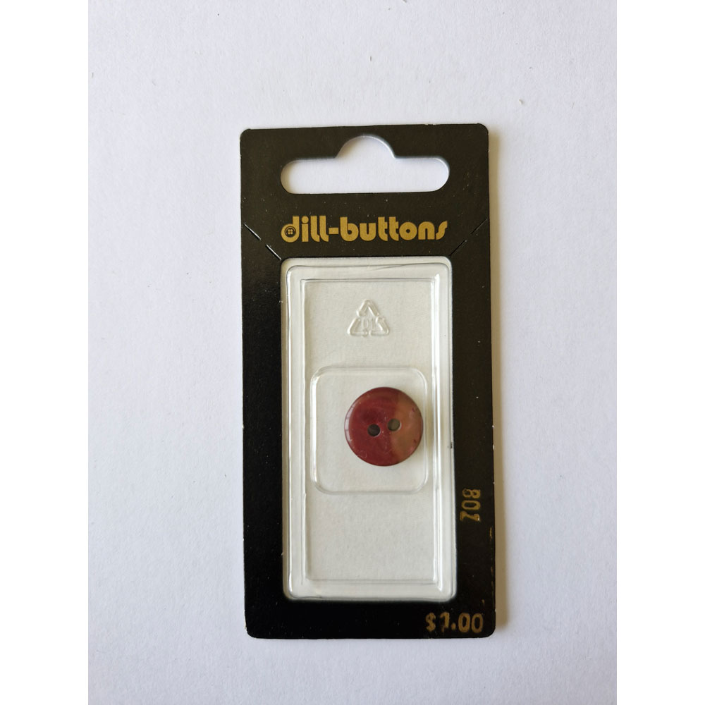 Button - 0708 - 14 mm - Maroon - by Dill Buttons of America