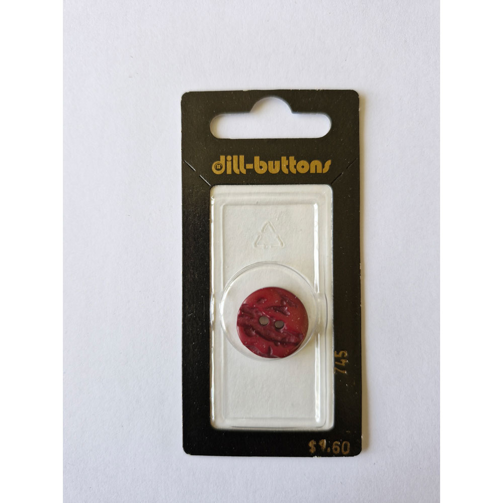 Button - 0745 - 18 mm - Maroon - by Dill Buttons of America
