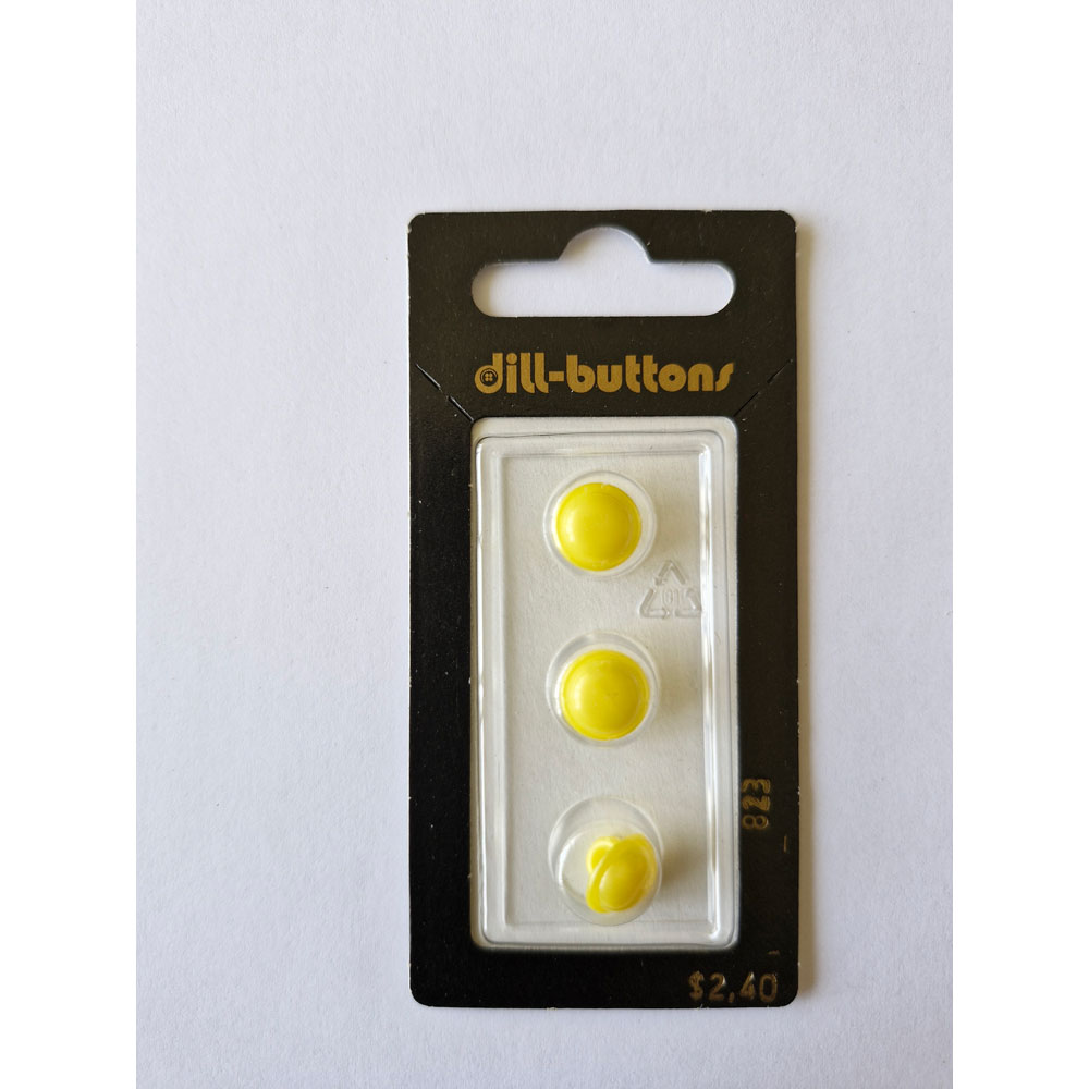 Button - 0823 - 10 mm - Yellow - by Dill Buttons of America