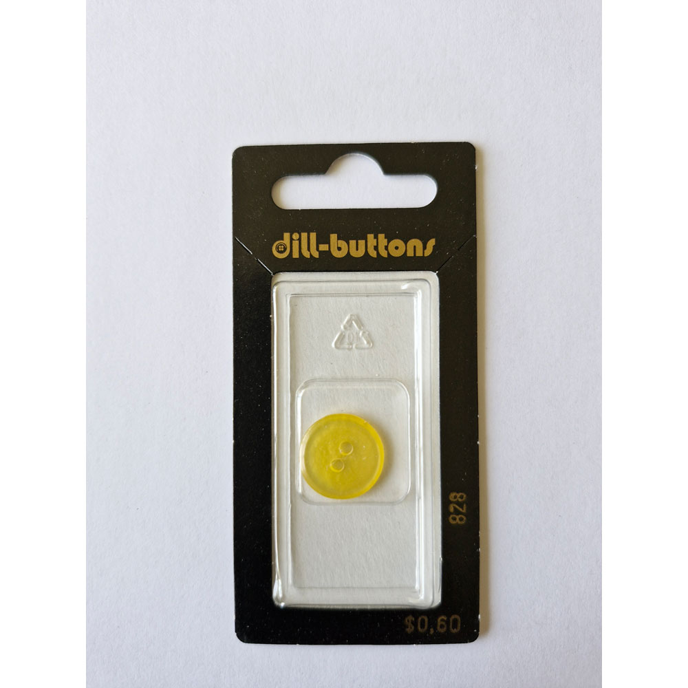 Button - 0828 - 15 mm - Yellow - by Dill Buttons of America