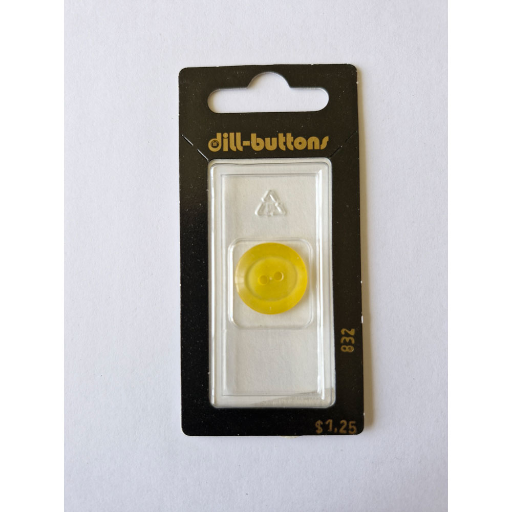 Button - 0832 - 18 mm - Yellow - by Dill Buttons of America