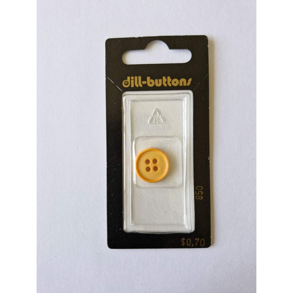 Button - 0850 - 15 mm - Orange - by Dill Buttons of America