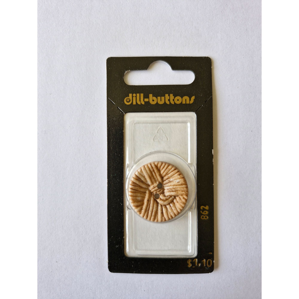 Button - 0862 - 25 mm - Orange - by Dill Buttons of America