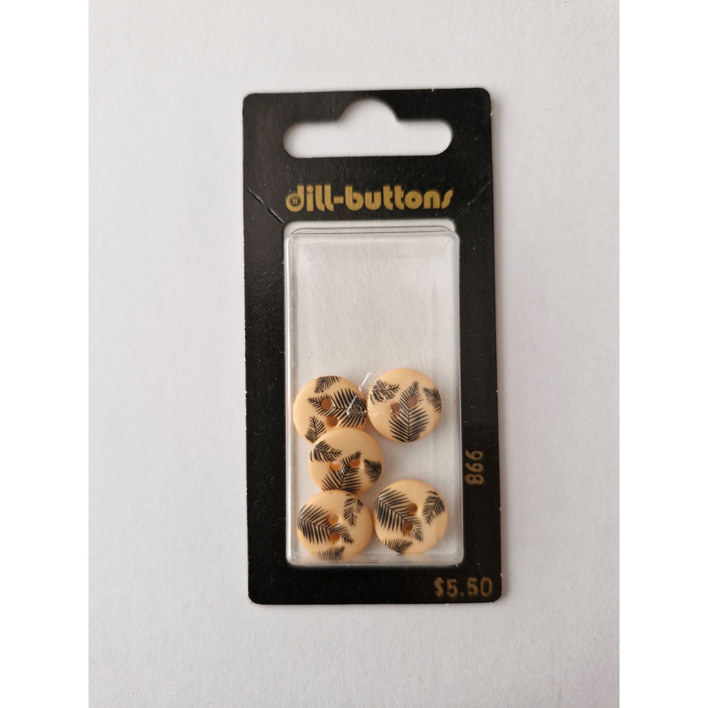 Button - 0866 - 13 mm - Pale Orange - by Dill Buttons of America