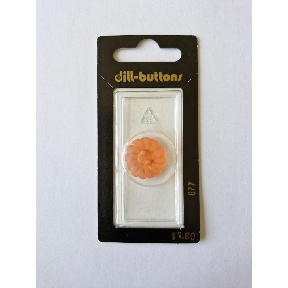 Button - 0877 - 18 mm - Orange - by Dill Buttons of America