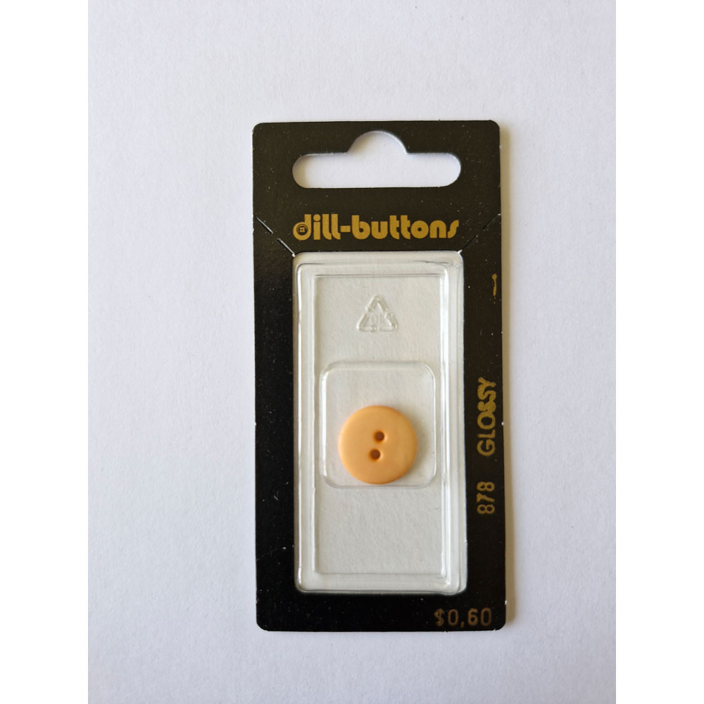 Button - 0878 - 14 mm - Orange - by Dill Buttons of America