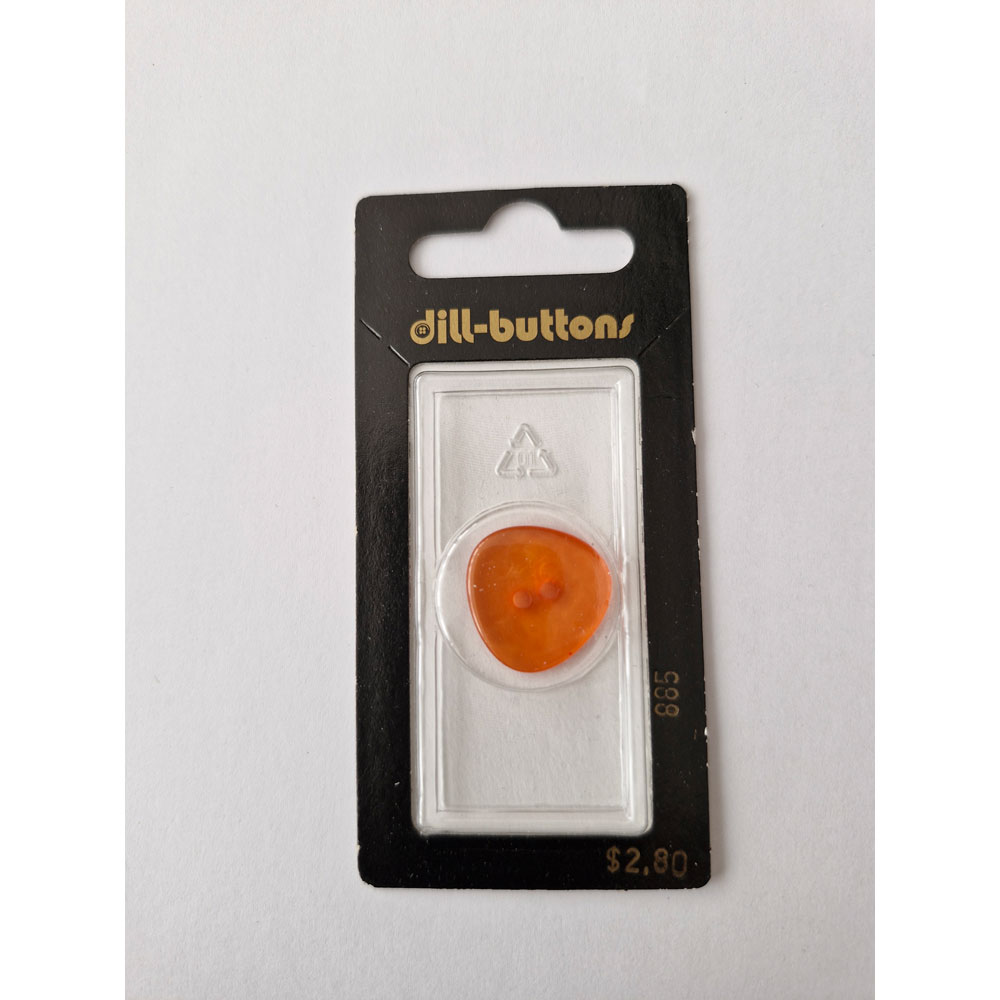 Button - 0885 - 20 mm - Orange - by Dill Buttons of America