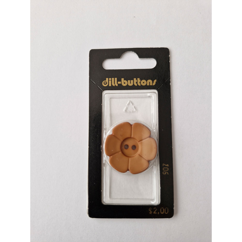 Button - 0907 - 28 mm - Brown - by Dill Buttons of America
