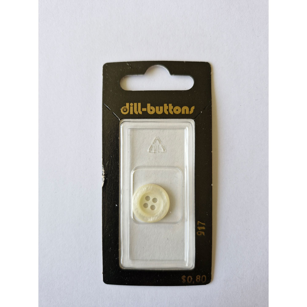 Button - 0917 - 15 mm - Pearl - by Dill Buttons of America