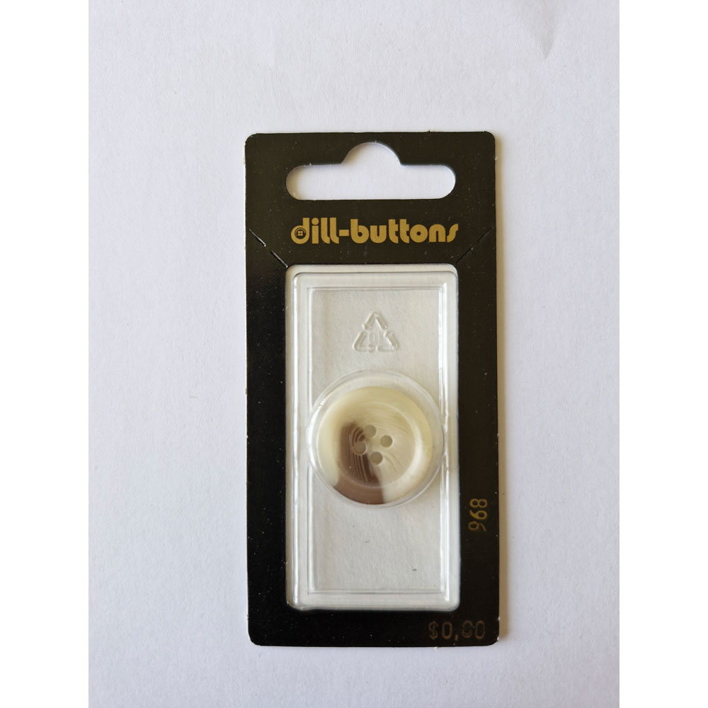 Button - 0968 - 20 mm - Beige - by Dill Buttons of America