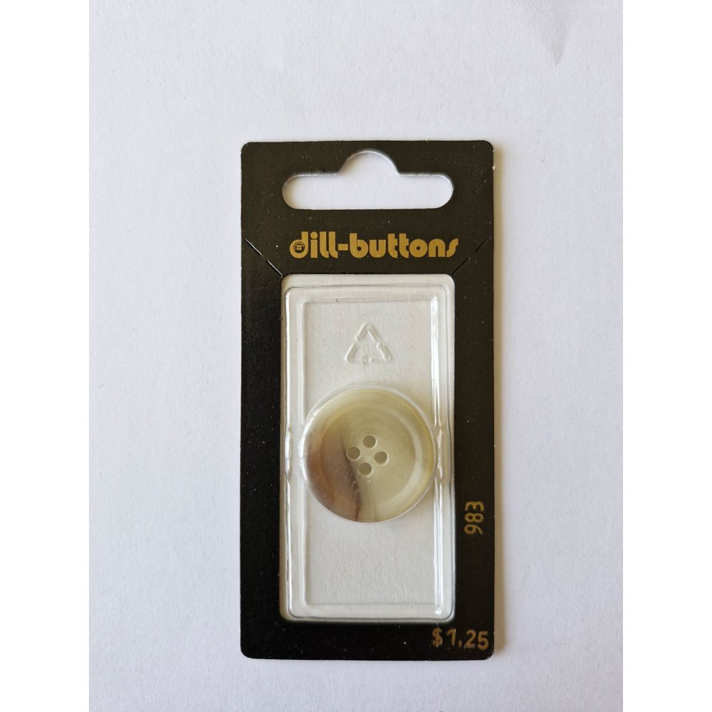 Button - 0983 - 23 mm - Beige - by Dill Buttons of America