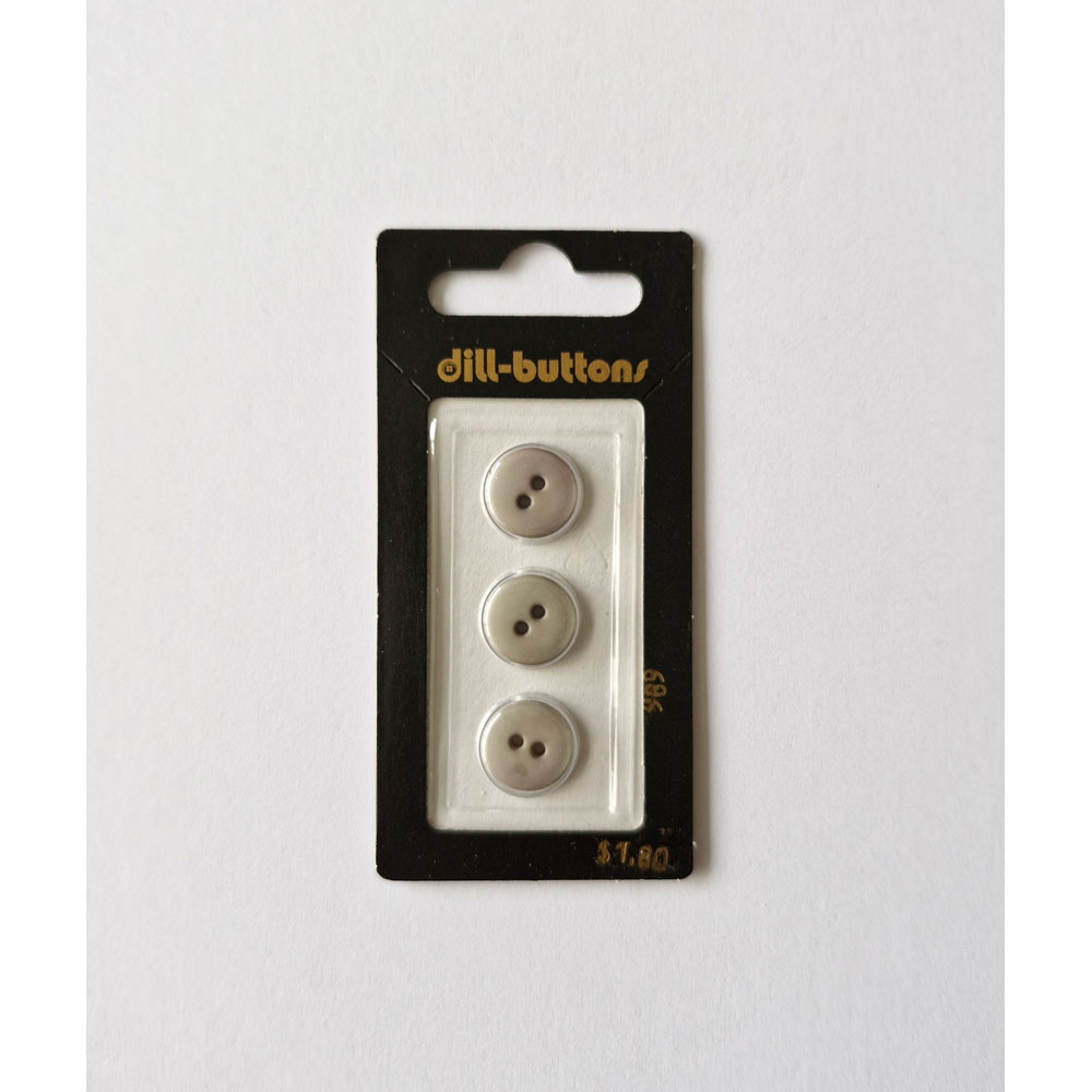 Button - 0989 - 13 mm - Beige - Matt - by Dill Buttons of America