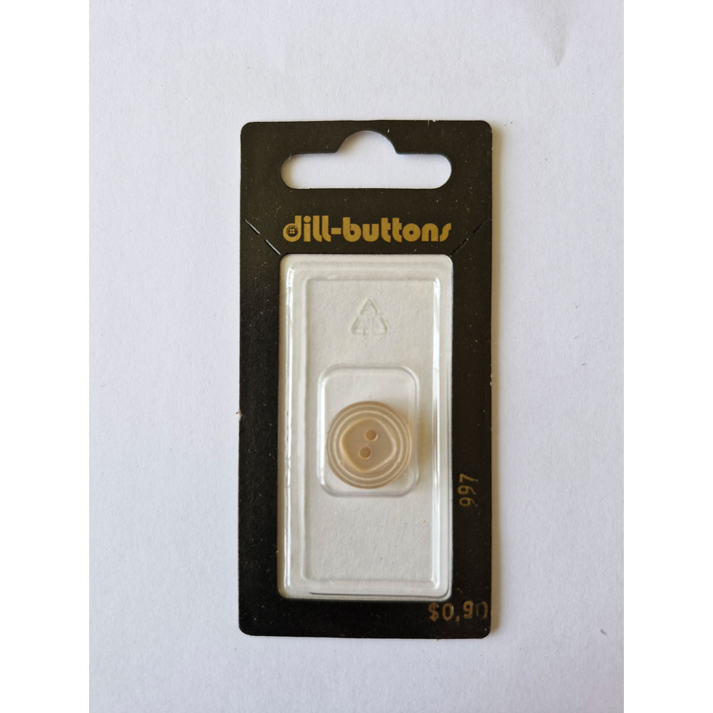 Button - 0997 - 15 mm - Beige - by Dill Buttons of America