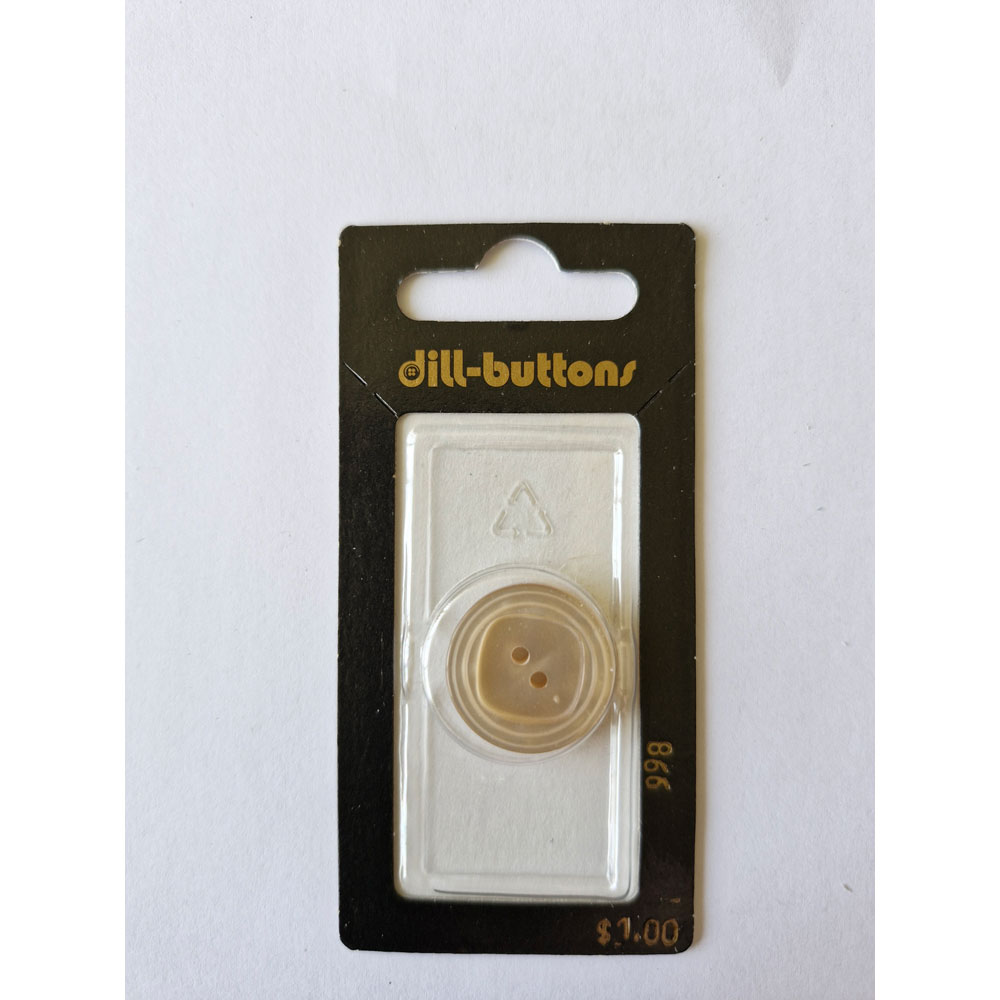 Button - 0998 - 20 mm - Beige - by Dill Buttons of America