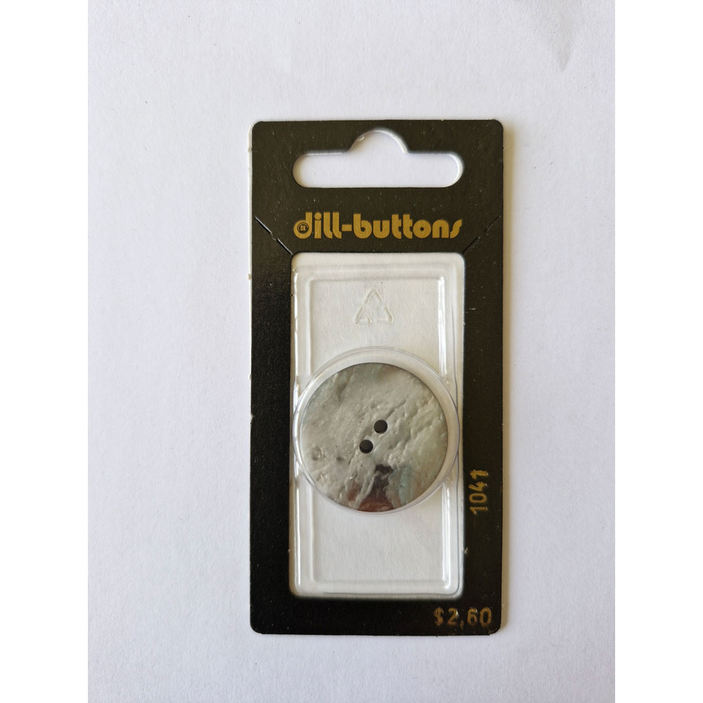 Button - 1041 - 25 mm - Grey - by Dill Buttons of America