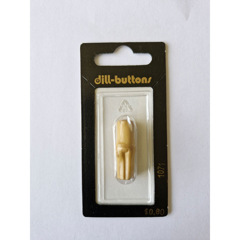 Button - 1071 - 30 mm - Light Brown - Toggle - Wood - by Dill Buttons of America