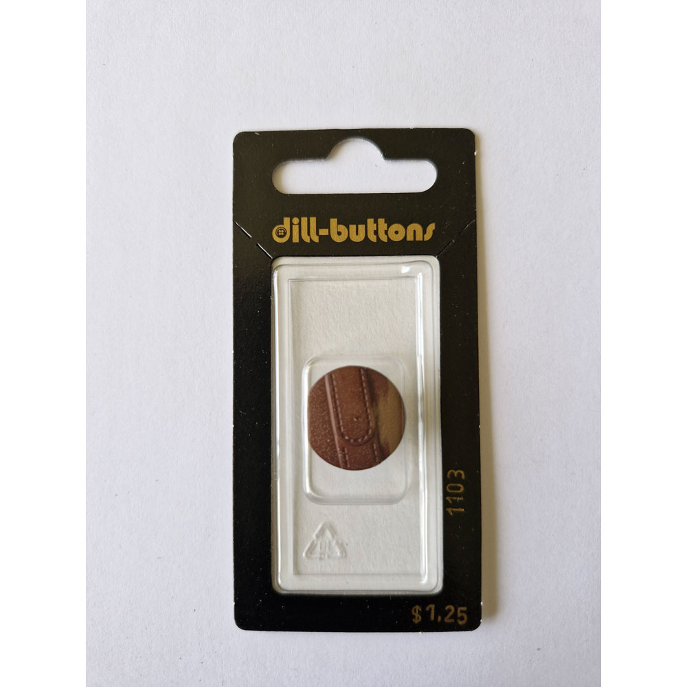 Button - 1103 - 18 mm - Dark Brown - by Dill Buttons of America