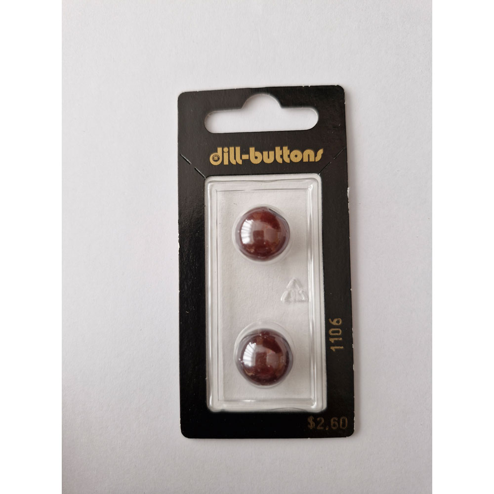 Button - 1106 - 14 mm - Brown - by Dill Buttons of America