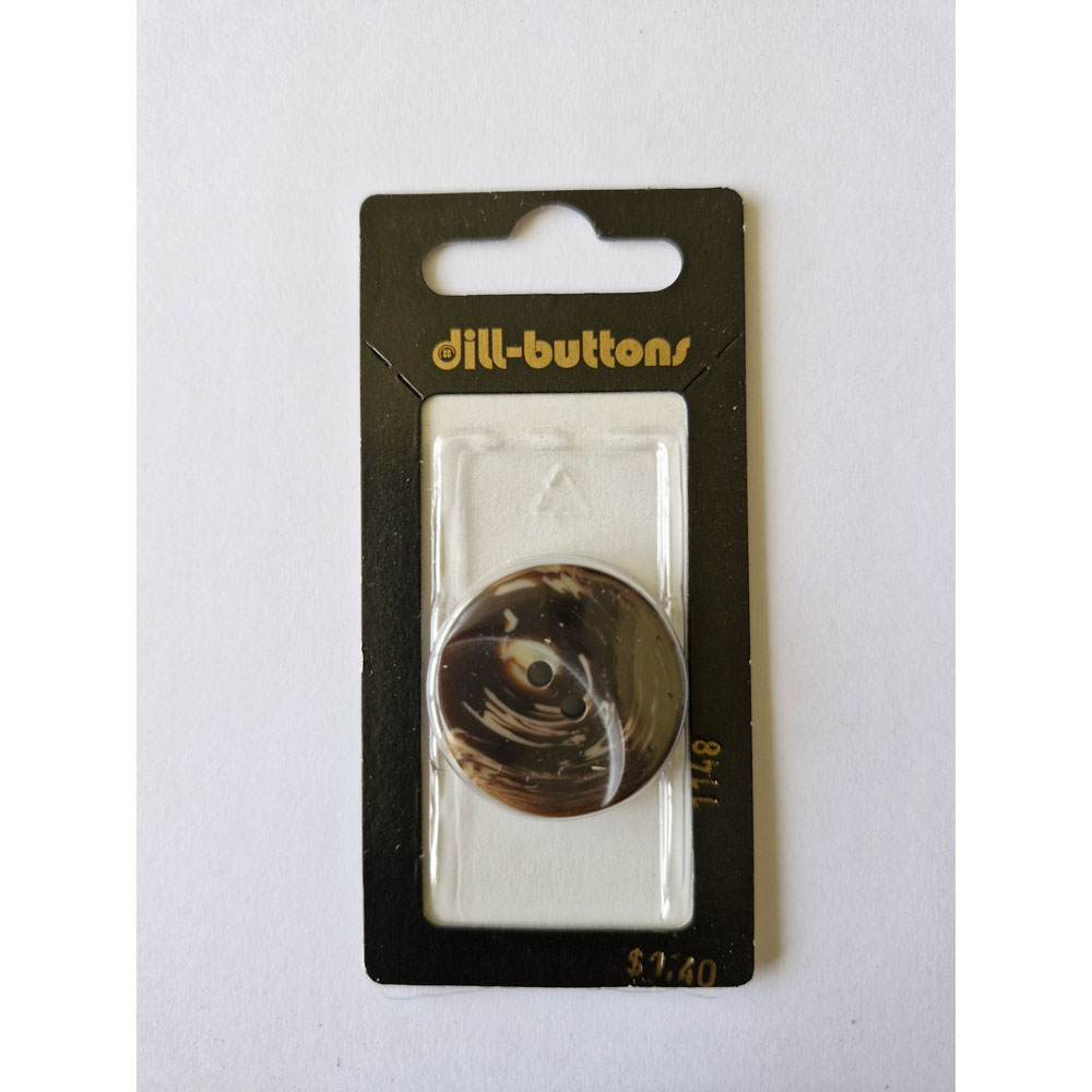 Button - 1149 - 15 mm - Brown - by Dill Buttons of America