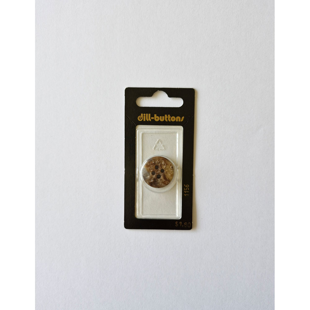 Button - 1156 - 20 mm - Brown - by Dill Buttons of America