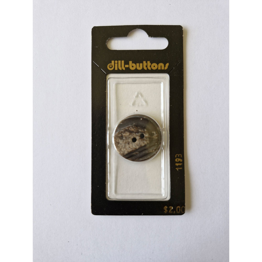 Button - 1193 - 23 mm - Brown - by Dill Buttons of America