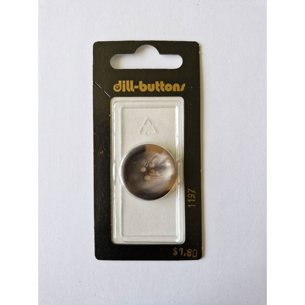 Button - 1197 - 23 mm - Brown - by Dill Buttons of America