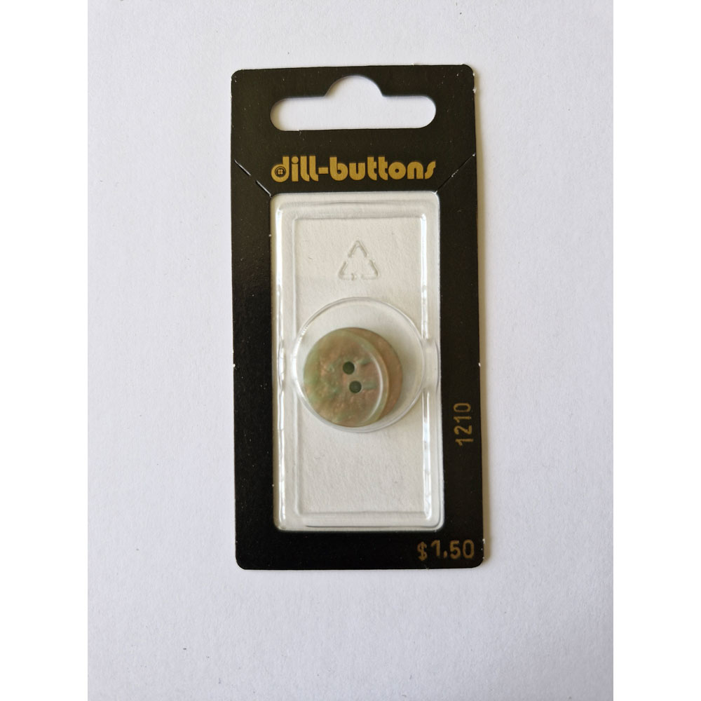 Button - 1210 - 18 mm - Greenish Pink - by Dill Buttons of America