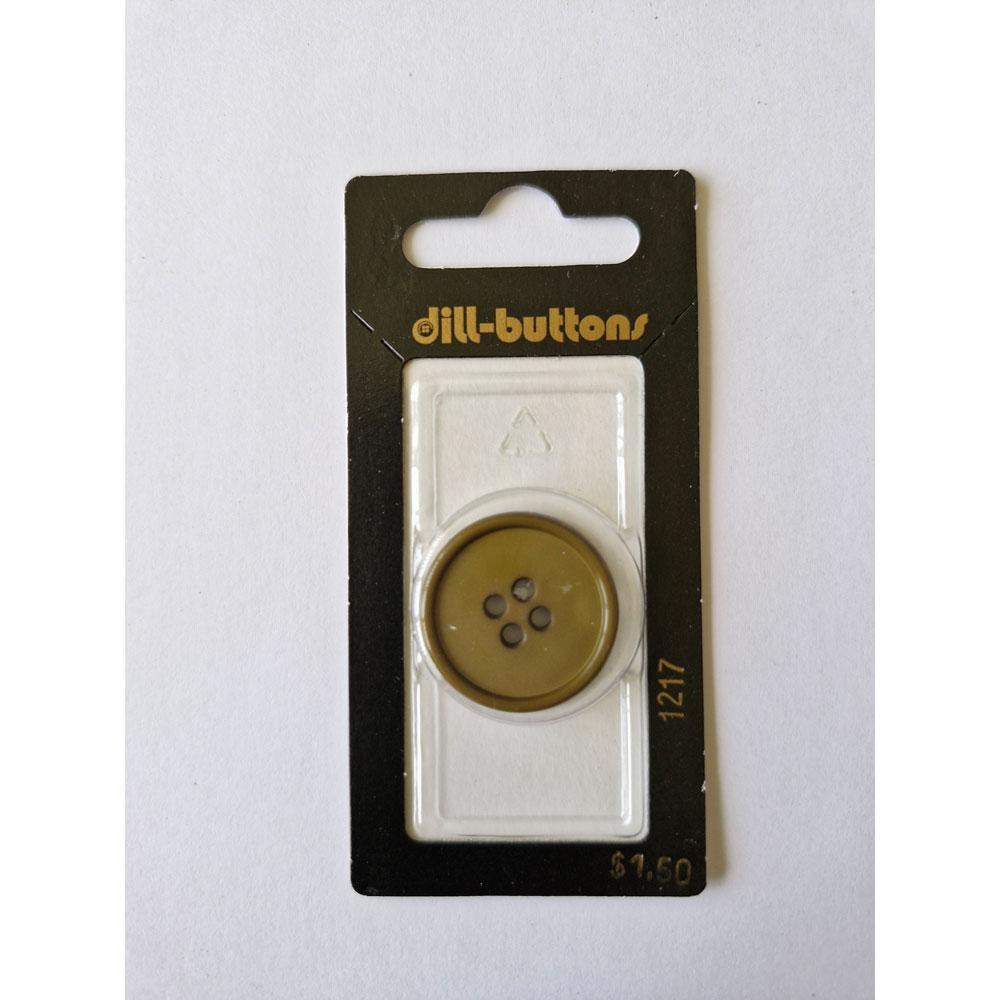 Button - 1217 - 25 mm - Olive Green - by Dill Buttons of America